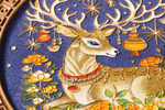 Lucky Deer Wall Decor, Traditional Tibetan Cloisonné Enamel Art, Tibetan Buddhist Symbol of Longevity and Prosperity