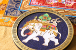 Treasure Elephant – Auspicious Wealth Symbol, Handmade Metal Thread Wall Sculpture, Asian Feng Shui Decor