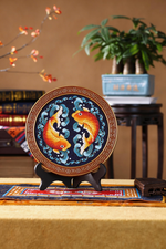 Lucky Prosperity Wall Decor, Handmade Cloisonne Craft from Tibetan