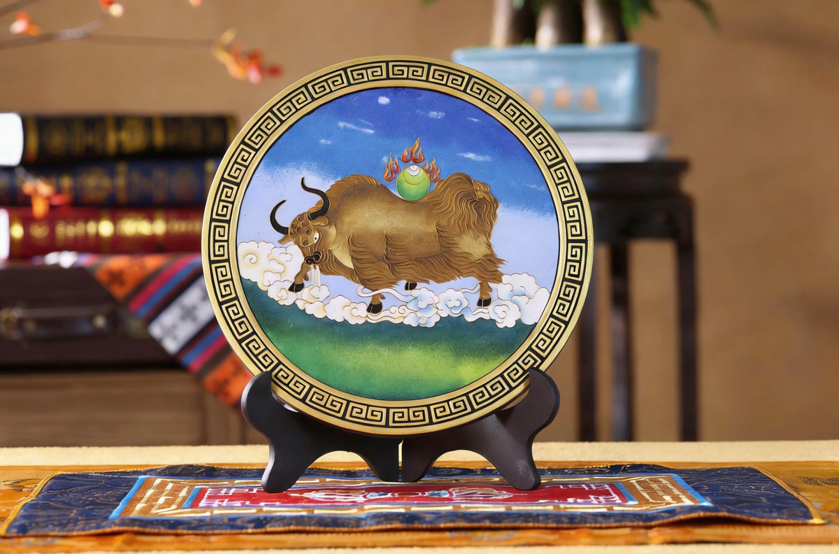 Wild Yak – Tibetan Plateau Animal Sculpture, Handmade Metal Thread Wall Decor, Rustic Mountain Home Accent