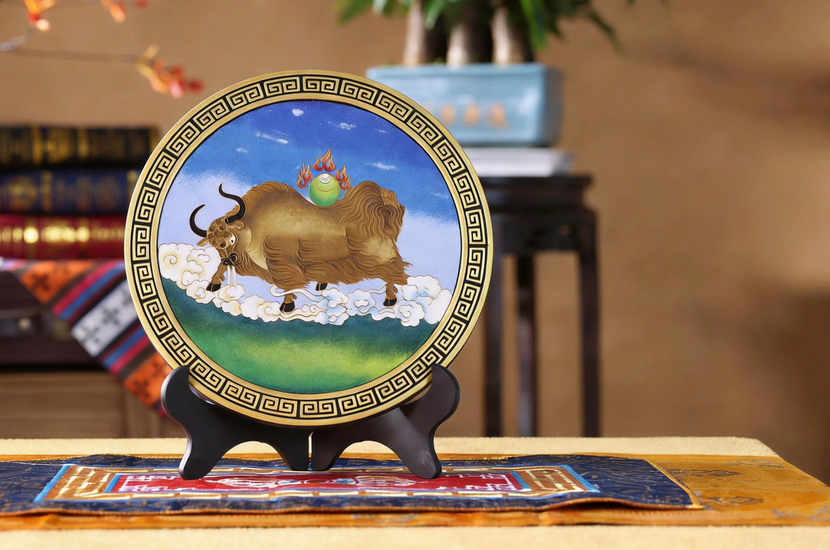 Wild Yak – Tibetan Plateau Animal Sculpture, Handmade Metal Thread Wall Decor, Rustic Mountain Home Accent