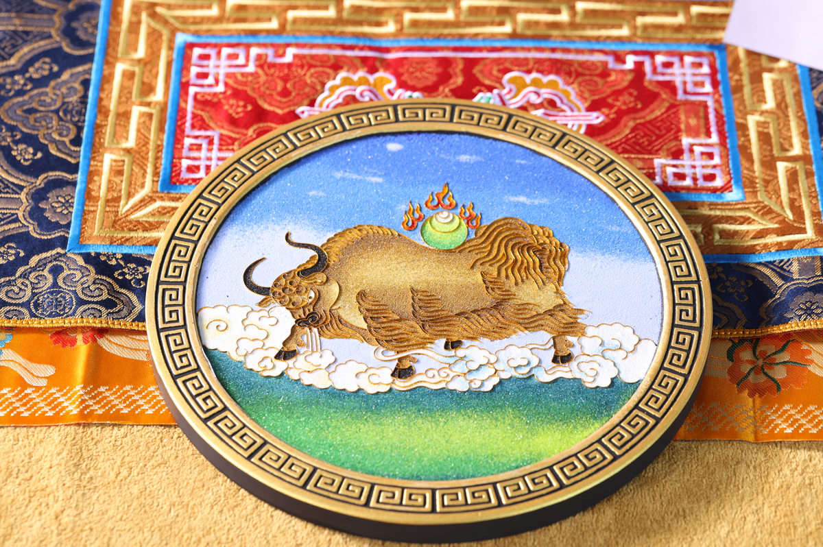 Wild Yak – Tibetan Plateau Animal Sculpture, Handmade Metal Thread Wall Decor, Rustic Mountain Home Accent