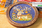 Lucky Deer Wall Decor, Traditional Tibetan Cloisonné Enamel Art, Tibetan Buddhist Symbol of Longevity and Prosperity