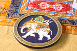 Treasure Elephant – Auspicious Wealth Symbol, Handmade Metal Thread Wall Sculpture, Asian Feng Shui Decor
